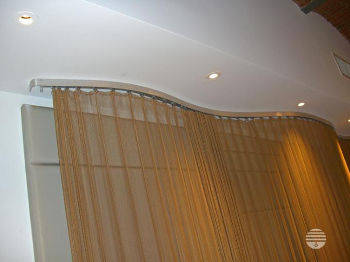 U H Track Metal Mesh Drapery Aluminium Alloy Decorative Room