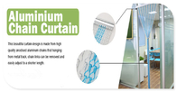 Hanging Metal Chain Fly Screens Aluminum Window Door Curtain 1.6 Mm Or 2.0 Mm Wire