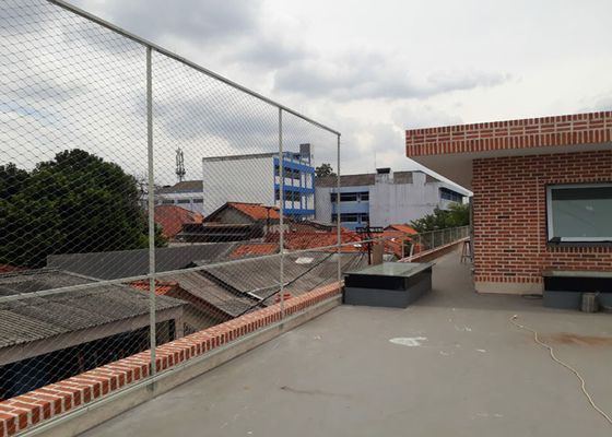 Boundary Wall Stainless Steel Cable Netting 2.0 Mm 80*80 Mm Hole
