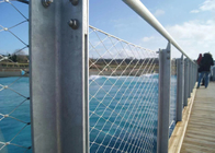 Stainless Steel Embankment Guardrail With Ferrule Rope Mesh 2.0 Mm Wire
