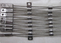 Buckle Wire Rope Mesh Flexibility Customized Stainless Steel Non Rusting For Fence