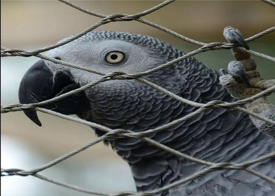 SS316 7*7 Black Oxide Stainless Steel Wire Rope Mesh For Zoo