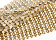 Aluminum 4MM Gold Sequin Fabric Flexible Table Cloth Shrink - Proof