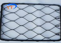 Black Oxide Balustrade Cable Mesh , Stainless Steel 304 Zoo Security Mesh Fencing