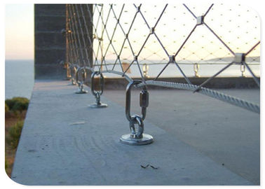 Durable Decorative Cable Mesh Netting Fabric Stainless Steel 60 Degree Angle