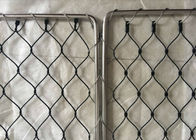Stainless Steel Wire Rope Mesh Black Oxide Vertical / Horizontal 30x30 Eye Size