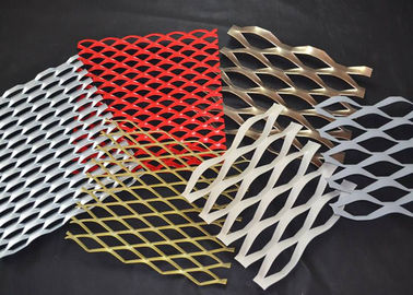 Expanded Decorative Aluminum Mesh Colorful Woven Netting For Outer Wall Hanging