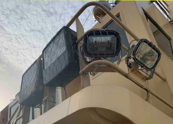 Anti Falling Safety 300*300mm Stainless Steel Rope Net For Floodlight Speaker Mesh Safety Cover