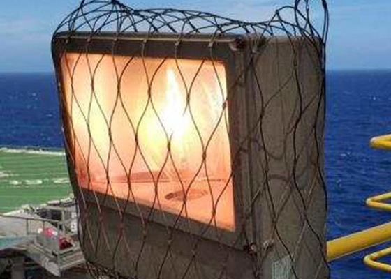 316 Balustrade Cable Mesh Stainless Steel 316 Crane Floodlights Fall Protection Nets