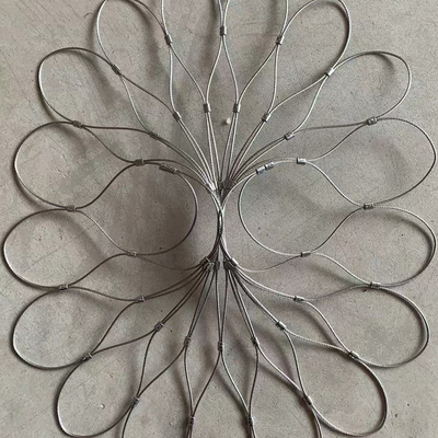 316 Stainless Steel Wire Fixture Fall Safety Nets For Floodlights Wire Rope Mesh