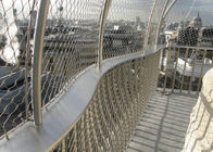 Facade Cladding Or Architectural Wire Mesh / Stainless Steel Cable Mesh