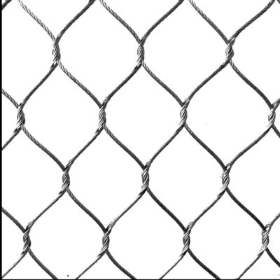 1x7 Flexible Stainless Steel Rope Mesh For Zoo Wire Mesh Fence