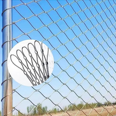 2mm Hand Woven Stainless Steel 306l Wire Rope Mesh Zoo Fence Mesh