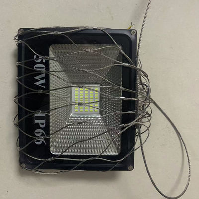 SS304 316 Anti Theft Stainless Steel Wire Rope Mesh Bag For Lights