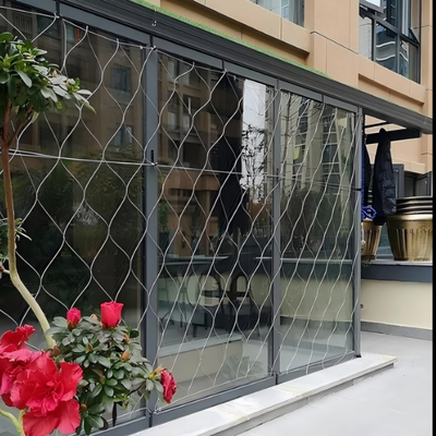 X-Type Stainless Steel Wire Flexible Cable Rope Mesh Infill Balcony Safety Net