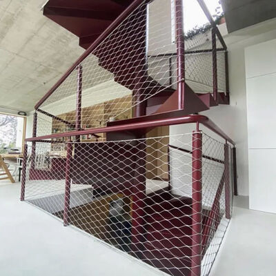 Diamond-shaped Hole Corrosion Resistant Customizable Size Wire Rope Plant Trellis Stainless Steel Cable Mesh