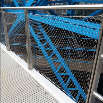304 Stainless Steel Wire Rope Mesh Customized Size Corrosion Resistant Fall Prevention Safety Net