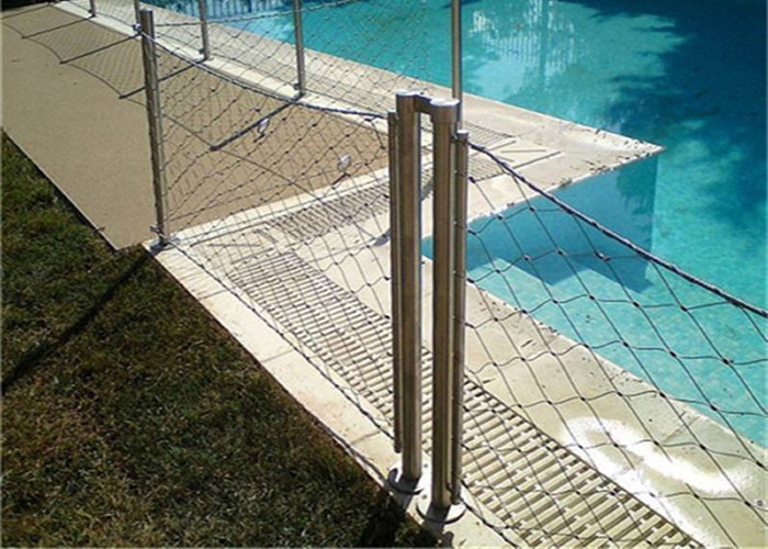 Swimming Pool 5.0mm Stainless Steel Wire Rope Mesh 7 X7
