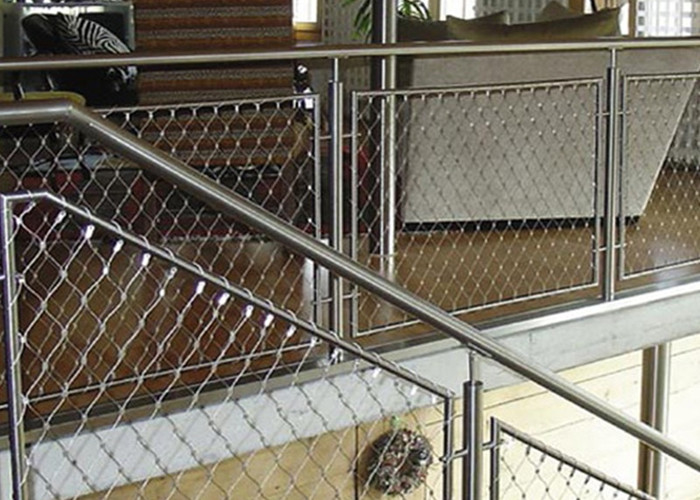 Stairway 2.0mm Architectural Wire Mesh , Steel Cable Netting