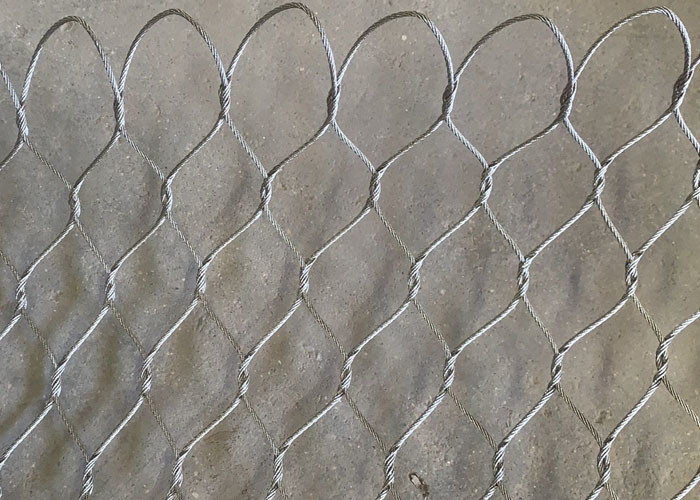 High Tensile Stainless Steel Woven Rope Mesh For Architectural Safety Protection