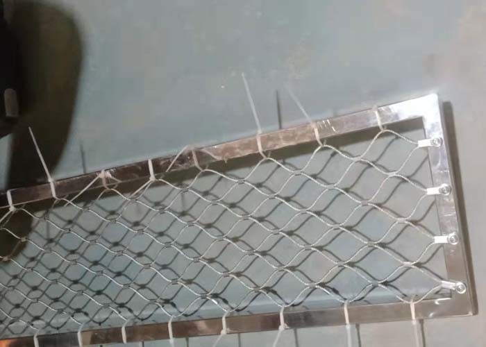 0.5-30meter Balustrade Cable Mesh With Frame Non Rusting Fall Prevention