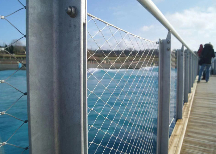 Building 7x7 Flexible Stainless Steel Cable Mesh Anti Corrosive