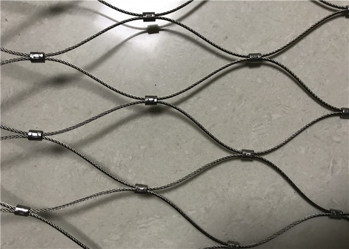 Ferruled Stainless Steel Wire Rope Mesh Peacock Fencing