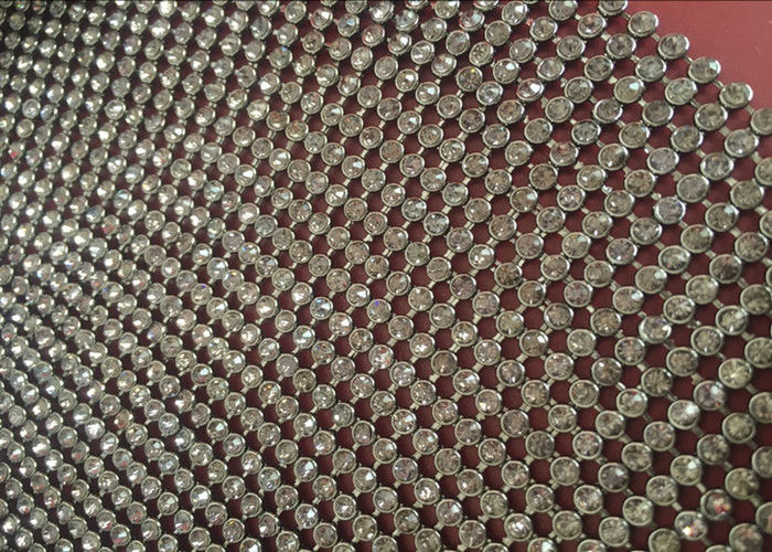 Gunmetal Crystal Rhinestone Metal Sequin Fabric Decoration Cloth CE Approved