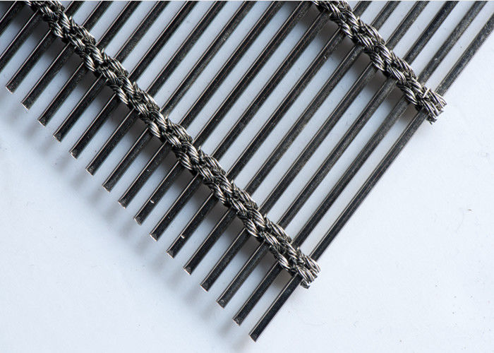 Stainless Steel  Decorative Wire Mesh Woven Curtain Wall Facade CE Approved
