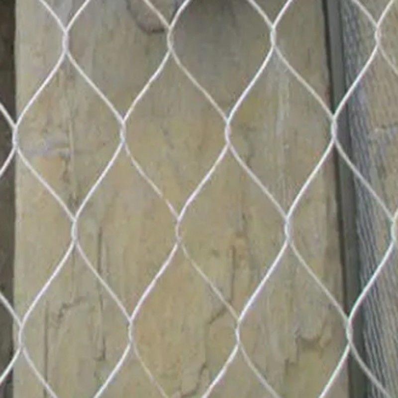 SS 316 Stainless Steel Wire Rope Mesh Flexible and Transparent Weather-Resistant Ferrule Mesh Netting for Zoo Enclosures