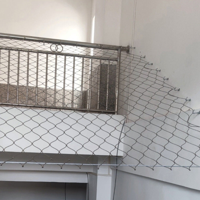 Customized Protection Cable Mesh For Balustrade Safety Stainless Steel Wire Rope Net