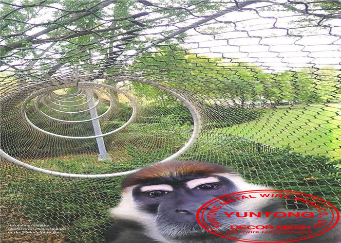 Hand Woven Stainless Steel Cable Netting Wire Mesh Security For Zoo