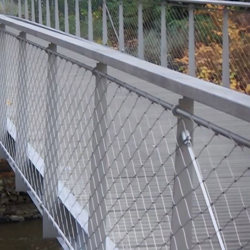 Diamond  Stainless Steel Cable Ferrule Woven Wire Rope Mesh for Bridge Safety