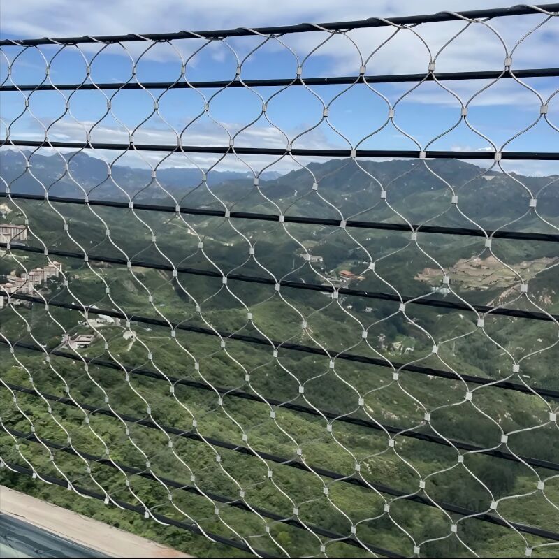 Easy For Installment Stainless Steel Wire Cable  Mesh For Scenic Area Bridge Safety  Net