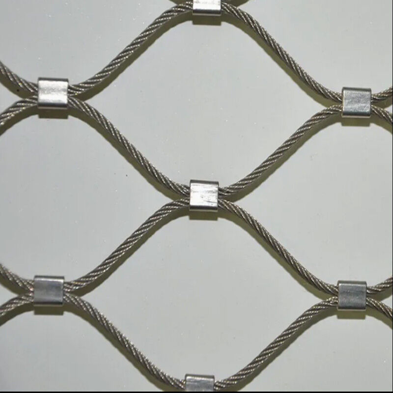 Customizable Mesh Size SS304/SS316 Seamless Ferruled Wire Rope Plant Trellis and X-tend Wire Rope Mesh