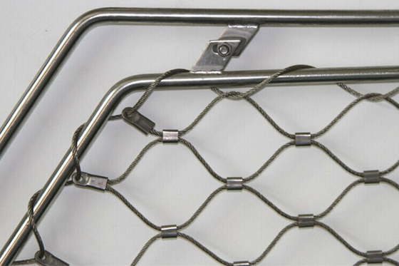 Corrosion Resistant Stainless Steel Ferrule Rope Mesh Aisi 316 304
