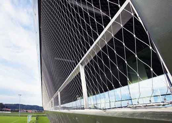 Customized Flexible Stainless Steel Wire Rope Protection Netting For Balcony Or Stair With Ferrule