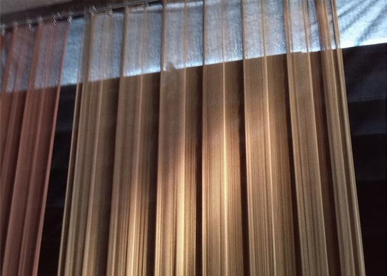 1.2mm 6*6 Mm Hole Metal Mesh Drapery Anodic Oxidation