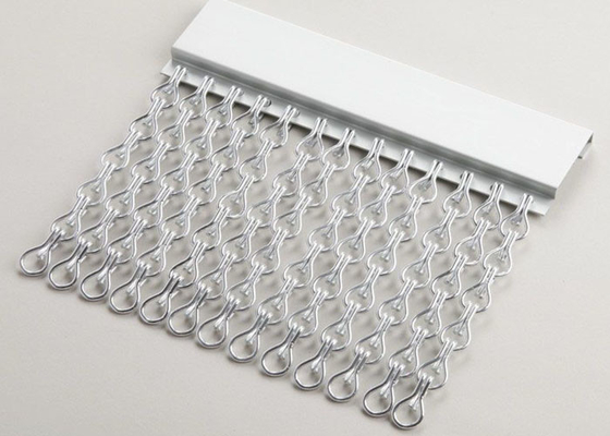 Exhibition Hall Decorative 1.5mm Chain Link Curtain Customized Size And Color Metal