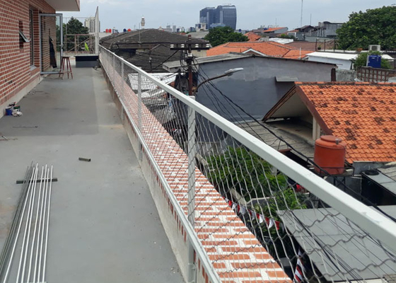 Boundary Wall Architectural Wire Mesh With Ferrule Rope 2.5 Mm Wire