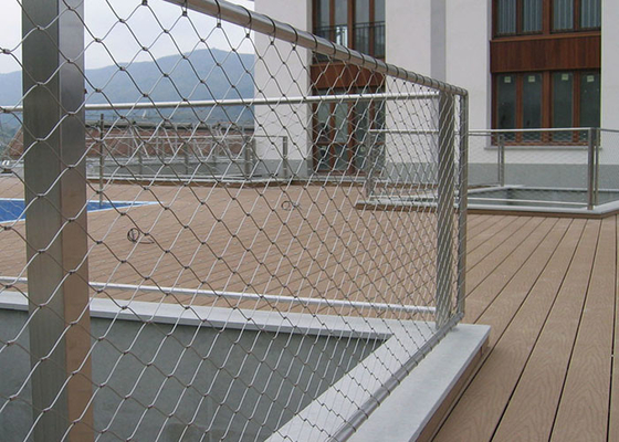 Patio Protection Net 1.2mm Stainless Steel Wire Rope Mesh Sus 304 Anti corrosion