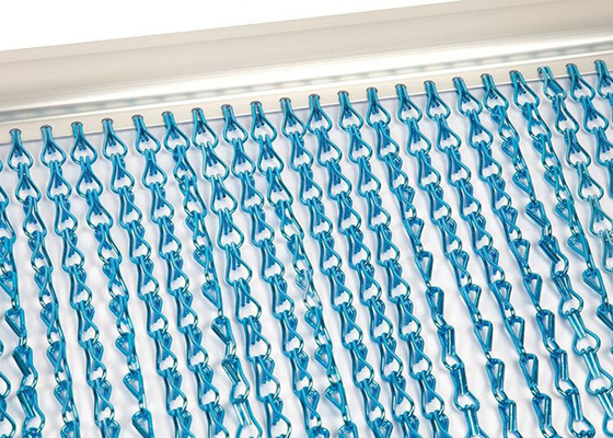 Decorative Anodized Aluminum Chain Link Curtain For Restaurant Partition