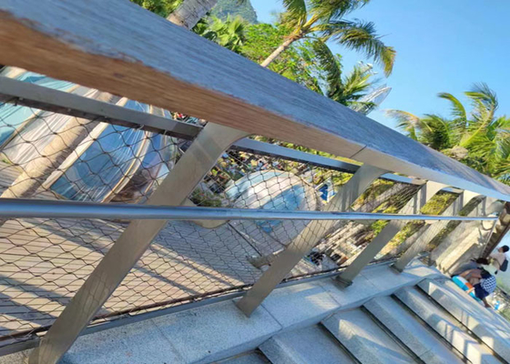 SS304 Stainless Steel Stair Netting Flexible 2.0 Mm Wire 50x50 Mm Hole