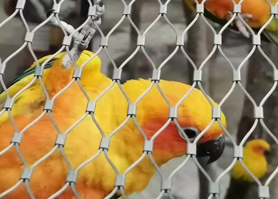 Flexible Stainless Steel Aviary Mesh For Bird Netting 2.0 Mm Wire 50x50 Mm Hole