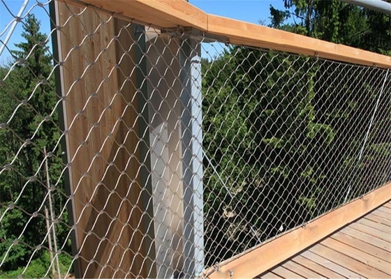 Fall Prevention Sus304 Wire Rope Fence Mesh Netting 2.0mm Anti Corrosion