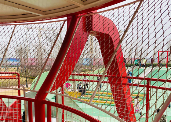 Safety Stainless Steel  Rope Netting With Ferrule Cable Mesh SS304 2.5Mm Wire