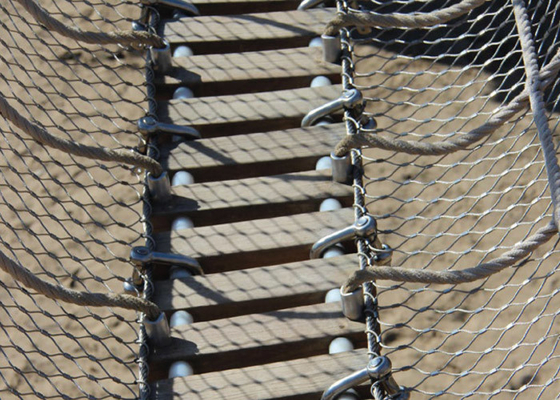 SUS304 Playgroud Stainless Steel Rope Cable Mesh Protection Netting  Anti Acid