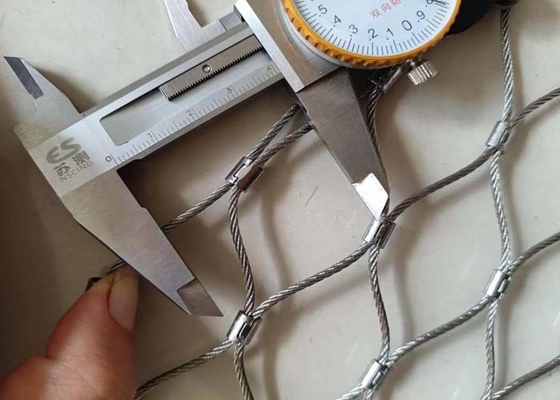 Corrosion Resistant AISI316 Rope Mesh With Ferrule As Security Netting