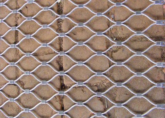 Excellent Flexibility Stainless Steel Wire Rope Mesh For Amusement Rides Anti Corrosive