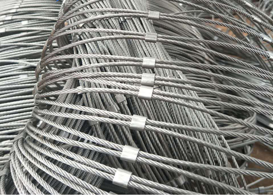 Flexibility Anti Corrosive Stainless Steel Rope Mesh For Amusement Rides And Zoo Animal